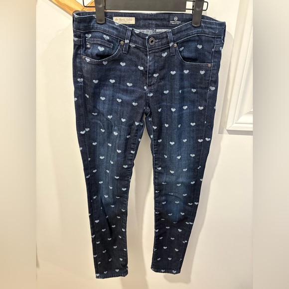 AG- HEART PATTERN STEVIE ANKLE SLIM STRAIGHT JEANS - Picture 4 of 11